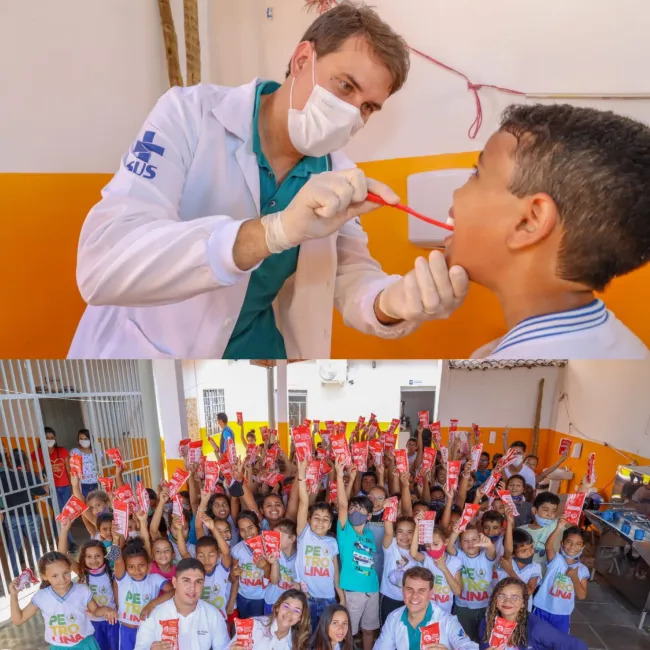 Petrolina realiza ações de prevenção à Saúde Bucal com crianças em escola