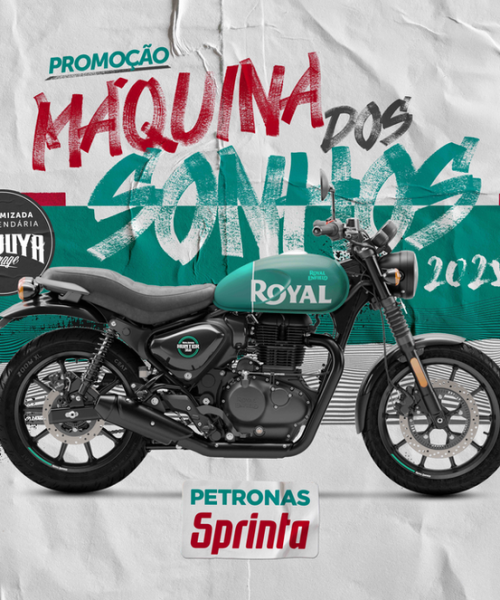 Últimos dias: Promoção Máquina dos Sonhos PETRONAS Sprinta sorteia uma moto Royal Enfield Hunter 350